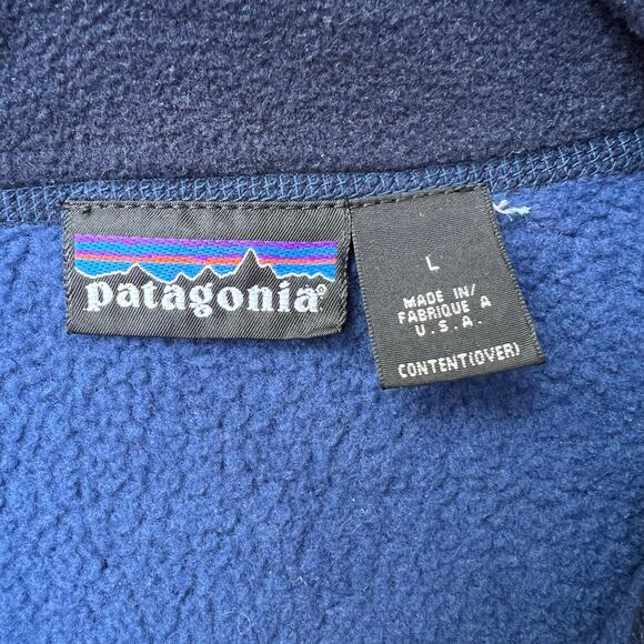 Vintage 90s Patagonia Synchilla Big T Fleece Sherpa USA Patagonia Pile Jacket L - Picture 2 of 14